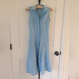 Brooks Brothers Petite Striped Linen Shirt  Dress